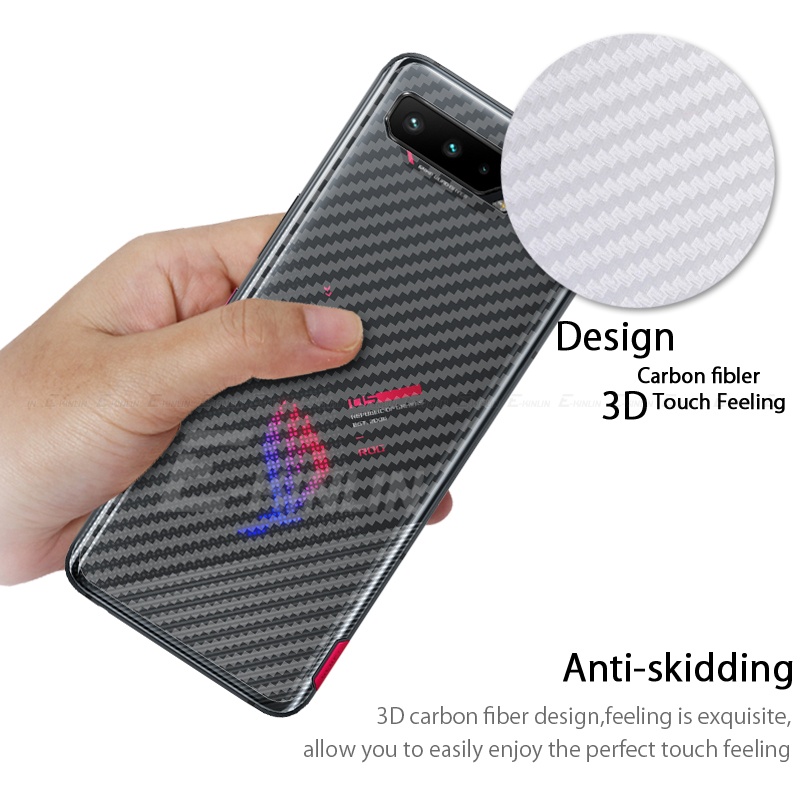 Set 5 Miếng Dán 3D Bằng Sợi Carbon Cho Asus ZenFone ROG Phone 6 3 5 5s Pro 6D Ultimate