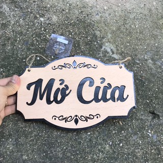 Bảng Đóng Cửa - Mở Cửa - Bảng Gỗ Treo Cửa