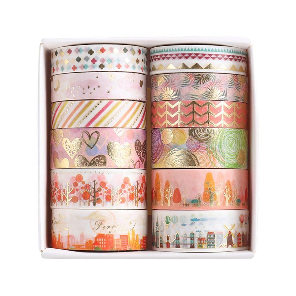 CHOOKEY Bộ 12 Cuộn Băng Keo Washi Họa Tiết Hoa Nhỏ Xinh Chất Lượng Cao Trang Trí Sổ Tay DIY