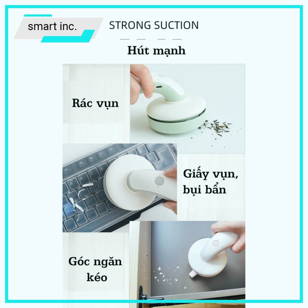 Máy Hút Bụi Cầm Tay Vệ Sinh Bàn Phím Laptop Sạc 🍷SALEOFF🍷 Pin USB Mini