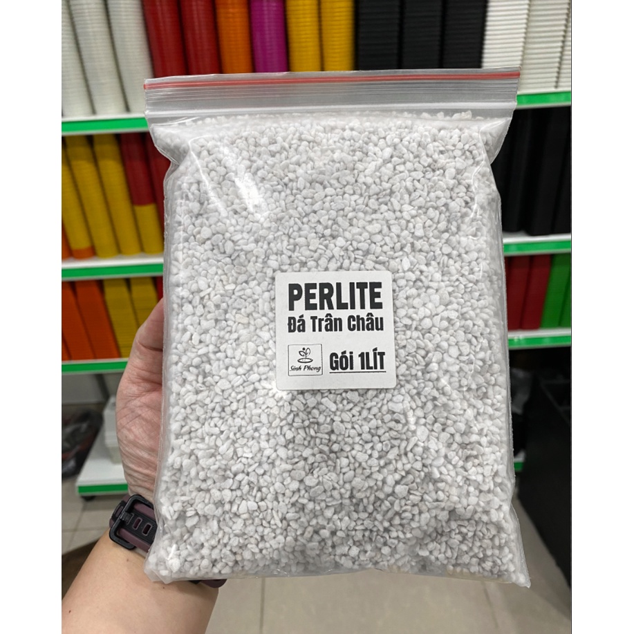 Đá trân châu - Perlite gói 1 LIT, dùng trộn giá thể trồng cây, tạo xốp thoáng thoát nước