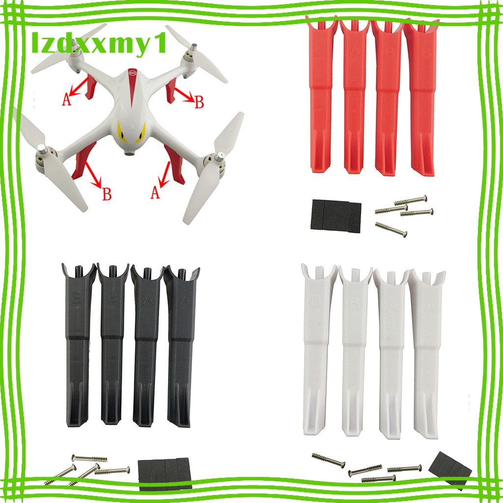 RC Set 4 Chân Đáp Màu Đỏ Cho Mjx B2C B2W Bugs 2