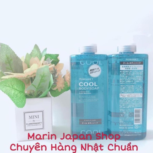 Sữa tắm cho nam Cool Body Soap Pharmaact (Hương bạc hà) - Nhật Bản