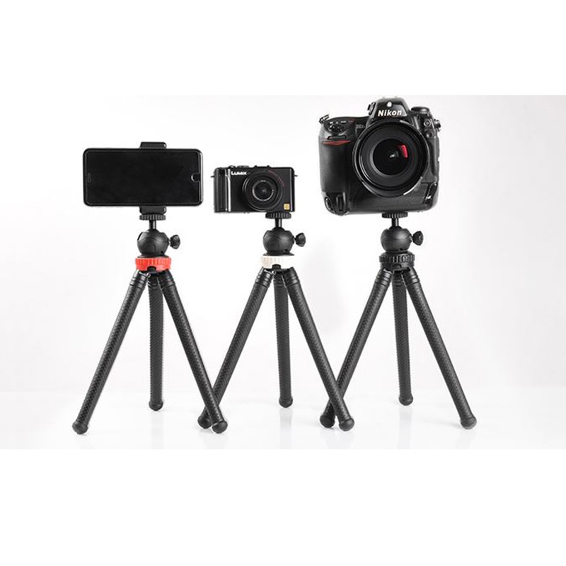 Giá đỡ tripod điện thoại và máy ảnh MT04 chân đế bạch tuộc uốn dẻo tặng kèm remote chụp ảnh bluetooth