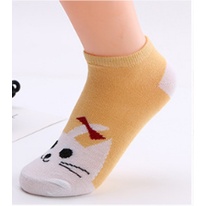 Tất nữ cổ thấp họa tiết mèo dễ thương, kuteTD 0120