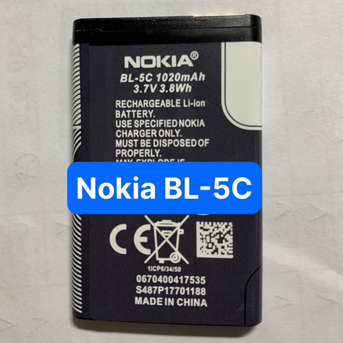Pin Nokia BL-4C Hàng Zin loại 1, 1020mAh