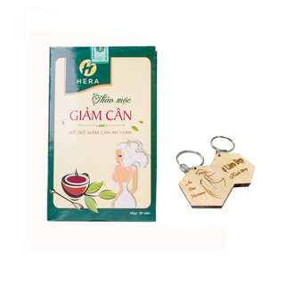 [Chính hãng] Trà Giảm cân Hera Plus 30 viên + Tặng móc khoá