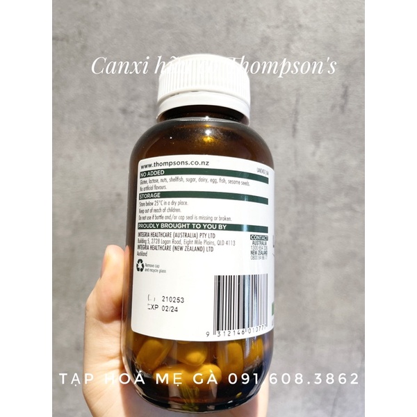 Viên nang bổ sung Canxi Natural Liquid Calcium Thompson’s