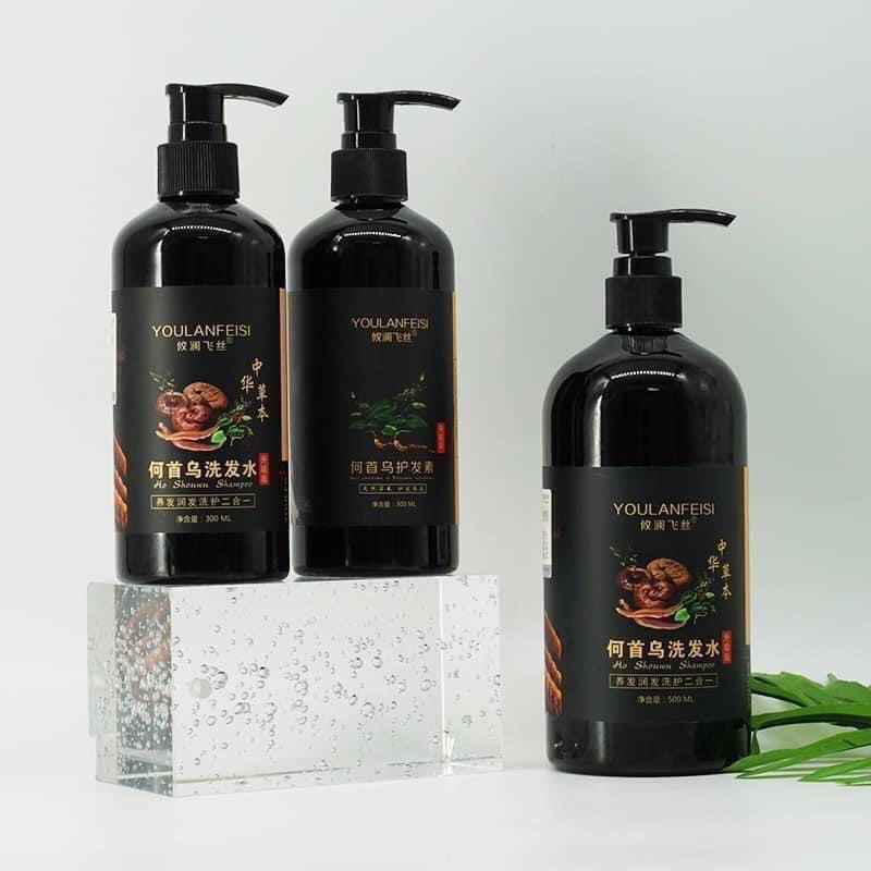 Cặp dầu gội thảo dược HÀ THỦ Ô- LINH CHI 500ML