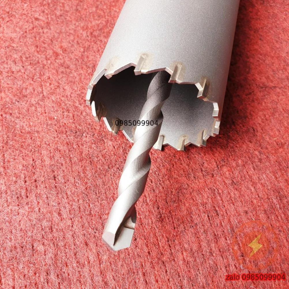 Mũi khoan rút lõi chuyên Tường Gạch UNIKA đuôi gài SDS Phi 25 29 32 35 38 40 45 50 55 60 65 mm - Không khoan Bê Tông