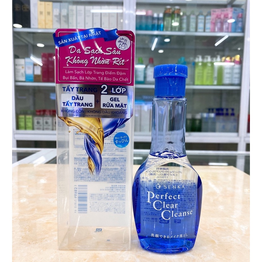 Gel Rửa Mặt Tẩy Trang Senka Sạch Sâu 2in1 Perfect Clear Cleanser Chính Hãng Công Ty 170ml