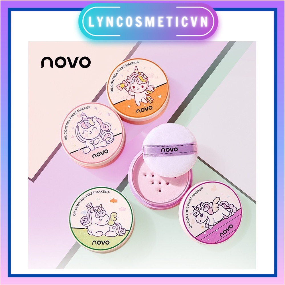 Phấn phủ bột kiềm dầu Novo kỳ lân