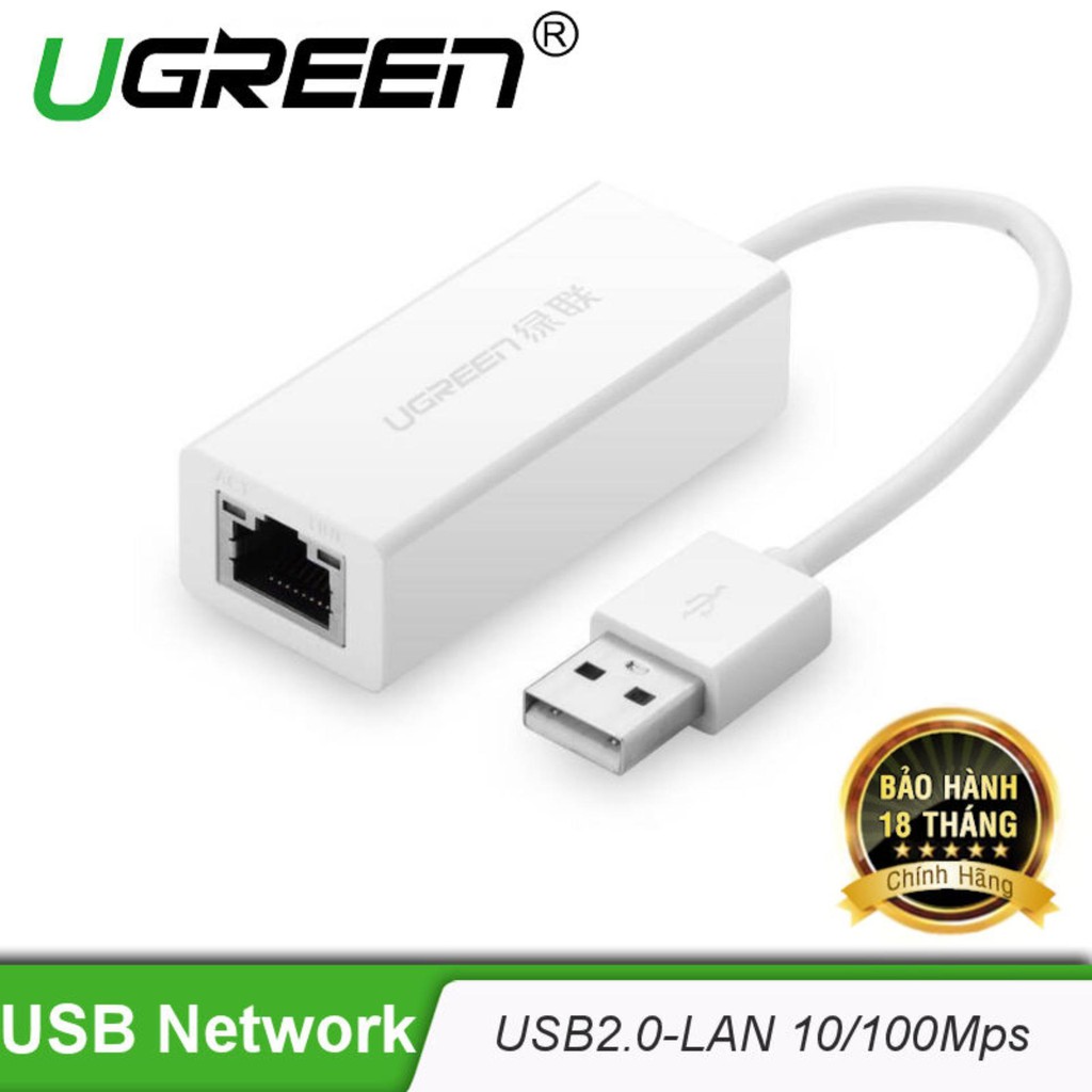 Cáp USB 2.0 sang 10/100mbps Lan chip AXIS88772 UGREEN 20253