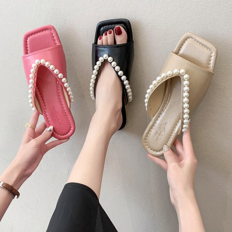 Xăng đan Nữ Hở Ngón Đế Bệt Mũi Vuông Thời Trang | BigBuy360 - bigbuy360.vn