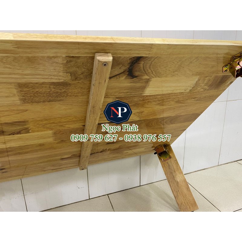 Bàn Trà Gỗ Kiểu Nhật 80x60x30cm Chân Bánh Mì Gấp Gọn - BH 12 Tháng NGỌC PHÁT