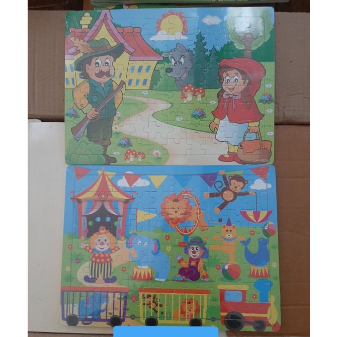 Tranh gỗ tự nhiên ghép hình 80 miếng nhiều chủ đề