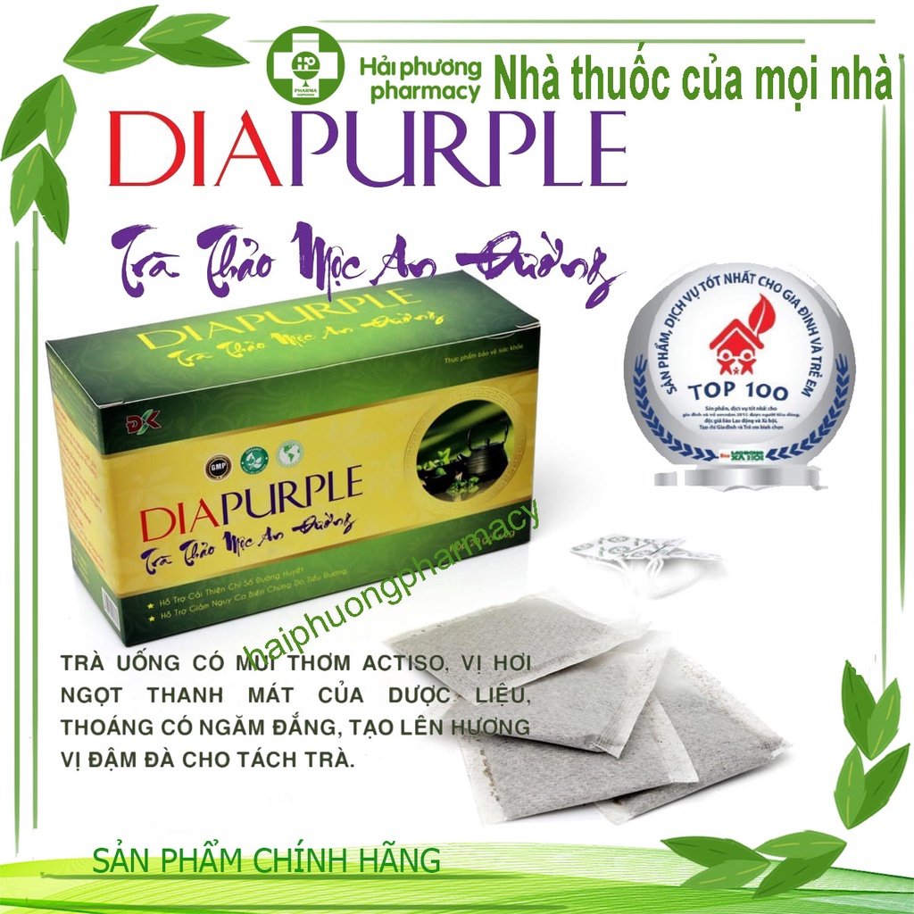 Trà Thảo Mộc An Đường DIAPURPLE - Hỗ trợ giảm nguy cơ biến chứng do Tiểu Đường