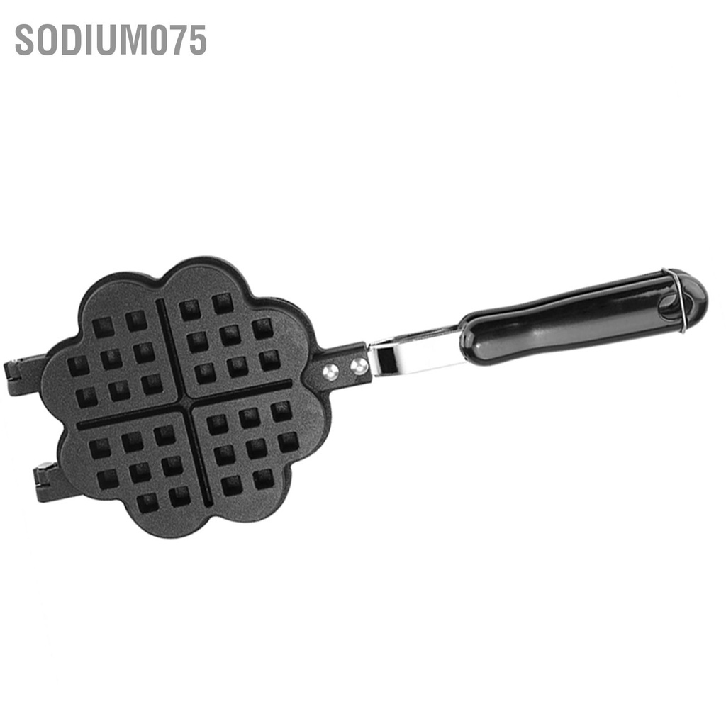 Sodium075 Hình trái tim Bếp gas gia dụng Máy làm bánh quế không dính Khuôn chảo ép Tấm Dụng cụ nướng
