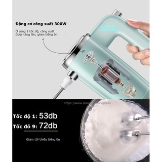 Máy đánh trứng, trộn bột, đánh kem 9 tốc độ Bear DDQ B03V1 (Bản nâng cấp của A40A1, đẹp hơn, hiệu quả hơn)