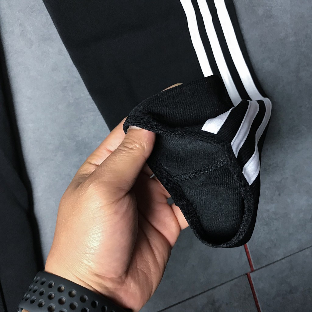 Quần Thể Thao Nam Đen 3 Sọc Trắng Ống Suông (Quần Thể Dục Trơn, Đơn Giản) | BigBuy360 - bigbuy360.vn