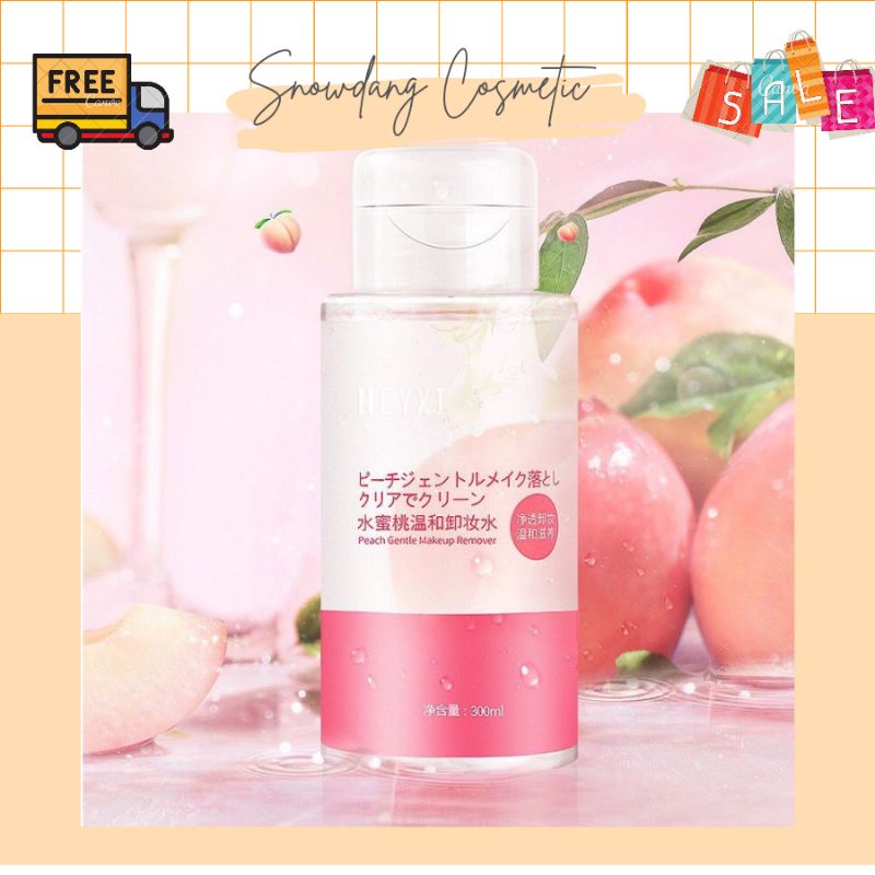 [300ml] Nước tẩy trang Đào HEYXI làm sạch dưỡng ẩm Peach Gentle Makeup Remover