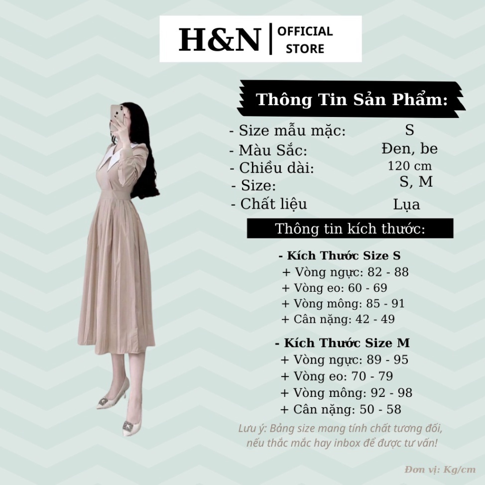 Váy nữ thiết kế dập ly tay dài, Đầm xòe trẻ trung thanh lịch HN clothing | WebRaoVat - webraovat.net.vn