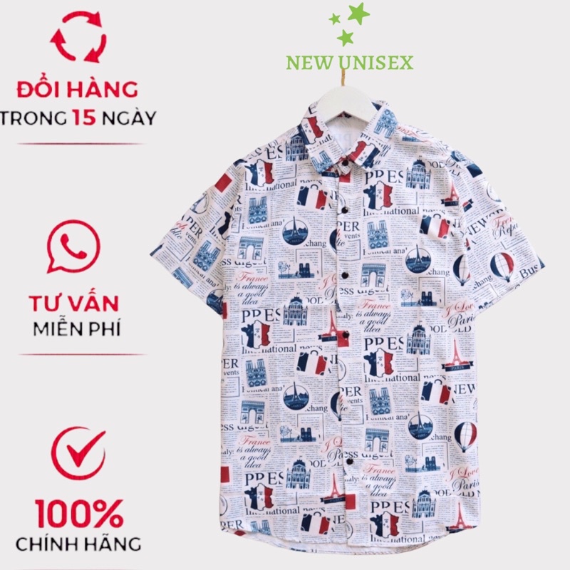Áo Sơ Mi Nam Họa Tiết Hè Mặc Mát Phong Cách Trẻ Trung Thích Hợp Đi Chơi, Đi Làm Hot [NEW UNISEX]