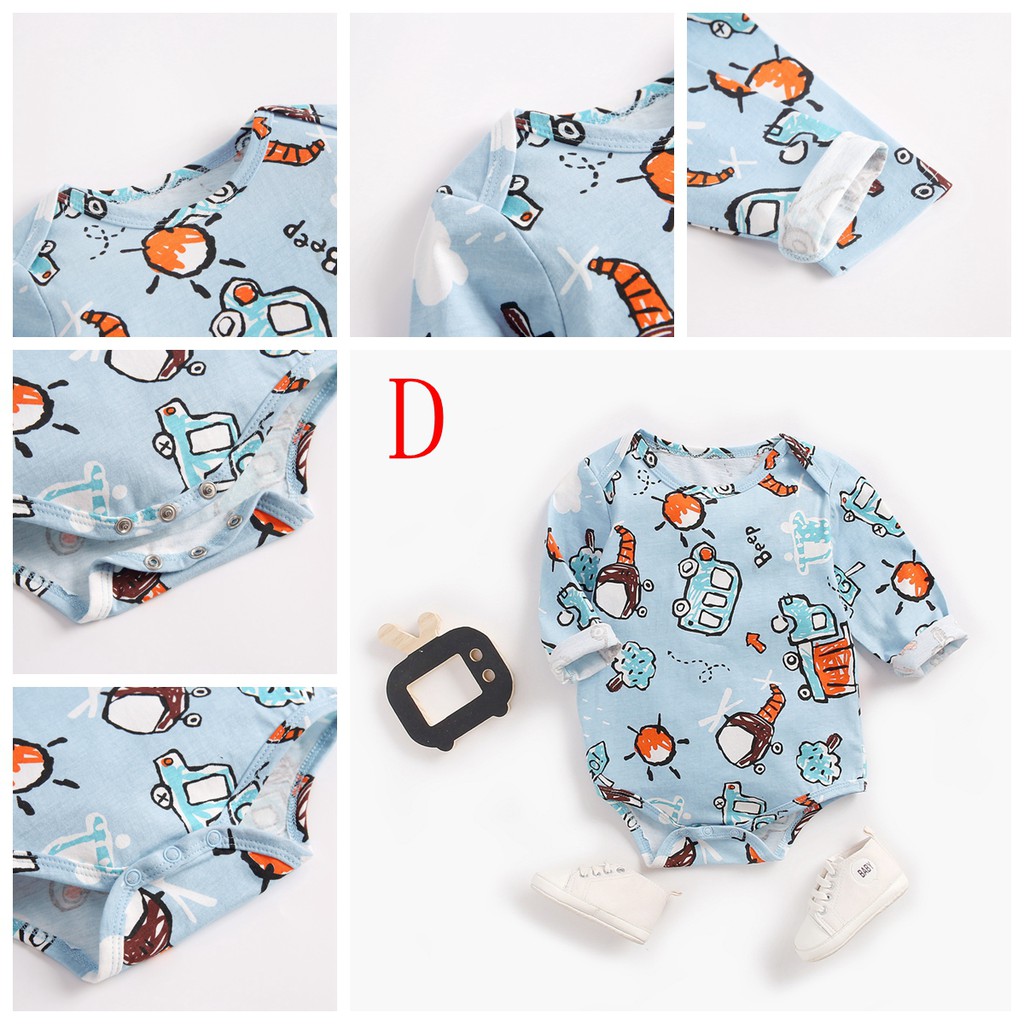 Bộ Đồ Liền Thân Sanlutoz Dài Tay Họa Tiết Hoạt Hình Cho Bé