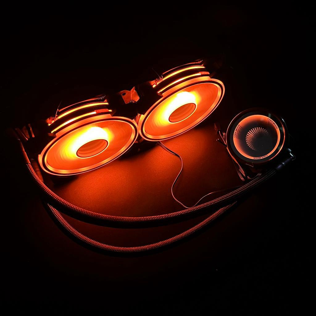Tản Nhiệt Nước CPU Aio Coolmoon Mirro A240 Đen Led 5v ARGB Gương Vô Cực - Hàng Fullbox