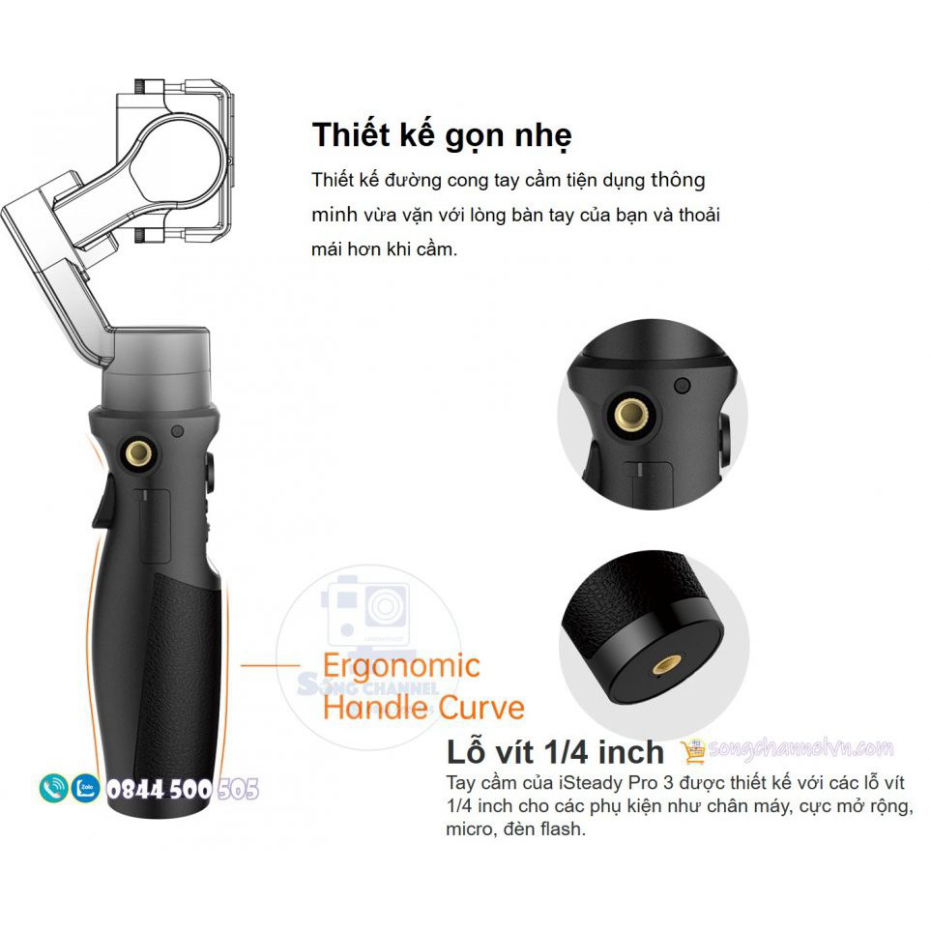 Gimbal Chống Rung Hohem iSteady Pro 3  Sử Dùng Gopro 8/7/6/5/4 - Action Camera [HCM] | BigBuy360 - bigbuy360.vn