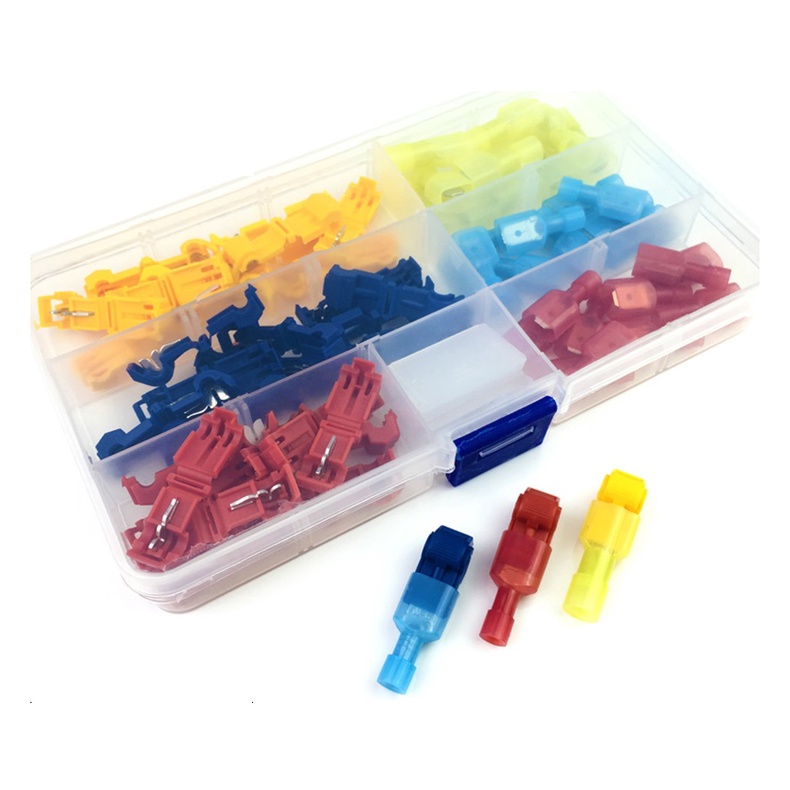 60 Bộ đầu cút nối dây chữ T phân nhánh - T cắm các loại T1, T2, T3