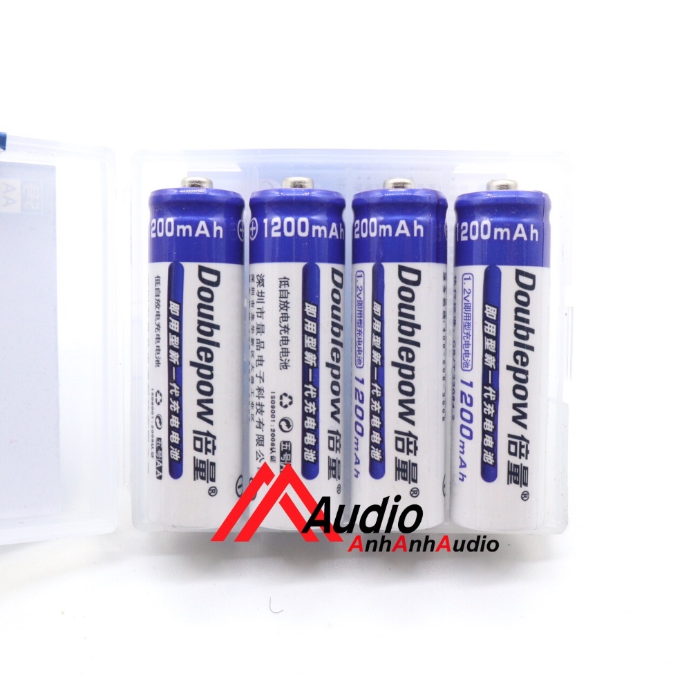 Combo 4 viên Pin sạc micro AA Doublepow dung lượng 1200mAh sạc nhanh đầy