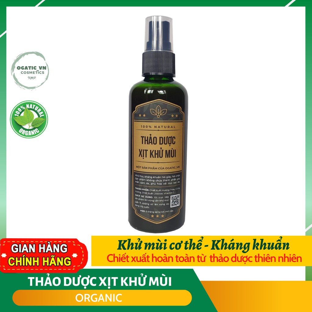 Xịt Khử Mùi Hôi Giày -Hôi Chân Thảo Dược,  Ngăn Mồ Hôi Chân và Loại Bỏ Mùi Hôi Giày - Handmade - XHG002 | BigBuy360 - bigbuy360.vn