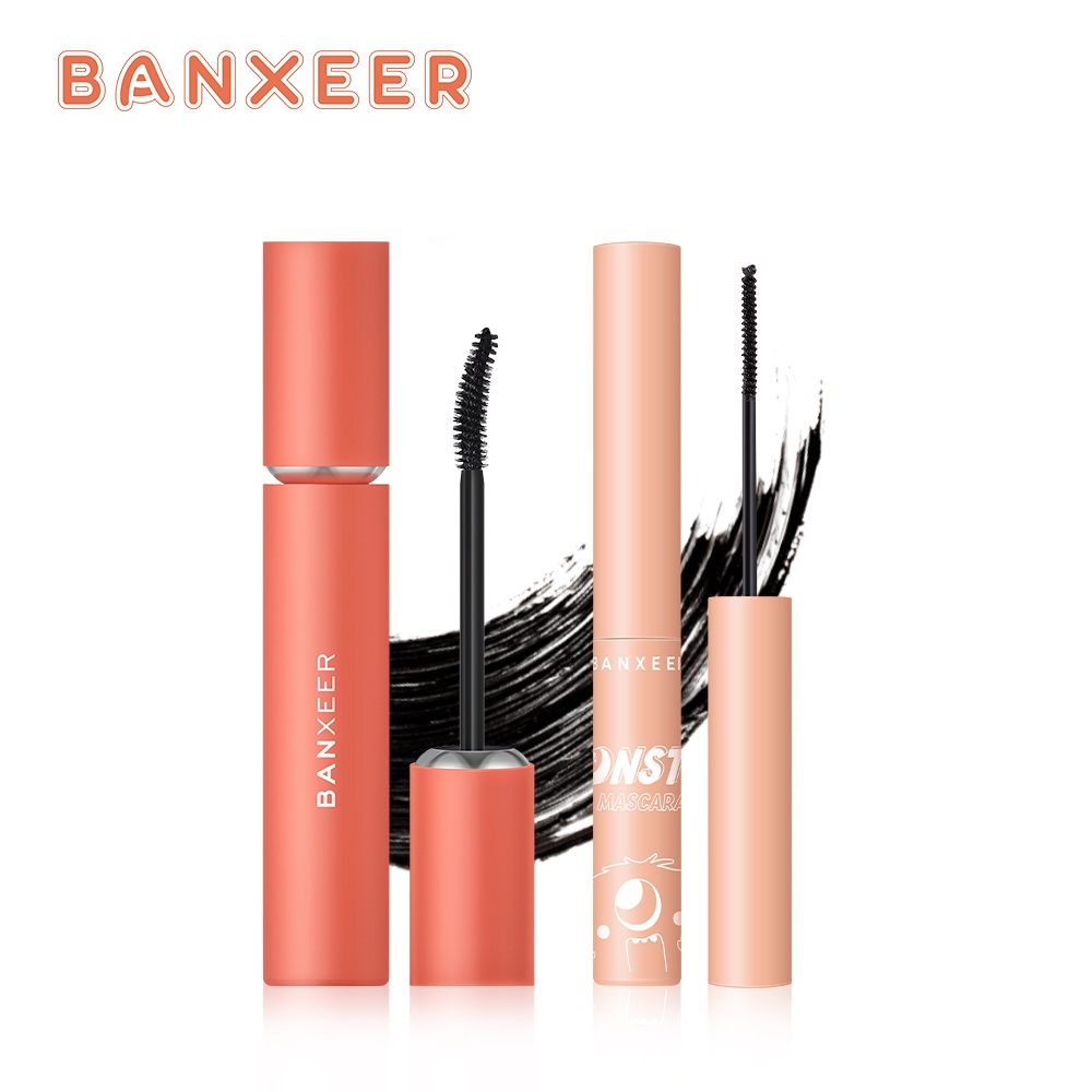 Mascara BANXEER kháng nước lâu trôi màu đen tự nhiên chuốt cong và dài mi