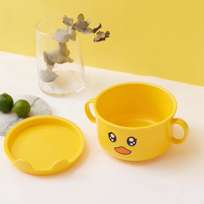 Bát ăn dặm hình vịt vàng cute giúp bé ăn ngon miệng