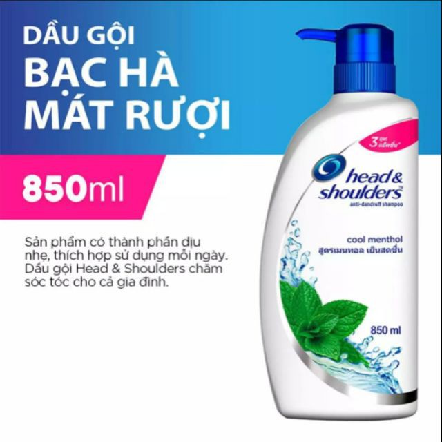 (CHÍNH HÃNG) Dầu Gội Head&amp;Shoulders chai 480ml-650ml-900ml