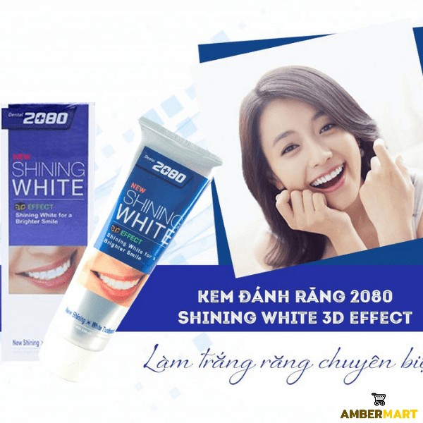 Kem Đánh Răng Tẩy Sạch Vết Ố Trên Răng  2080 Shining White Hàn Quốc 100g