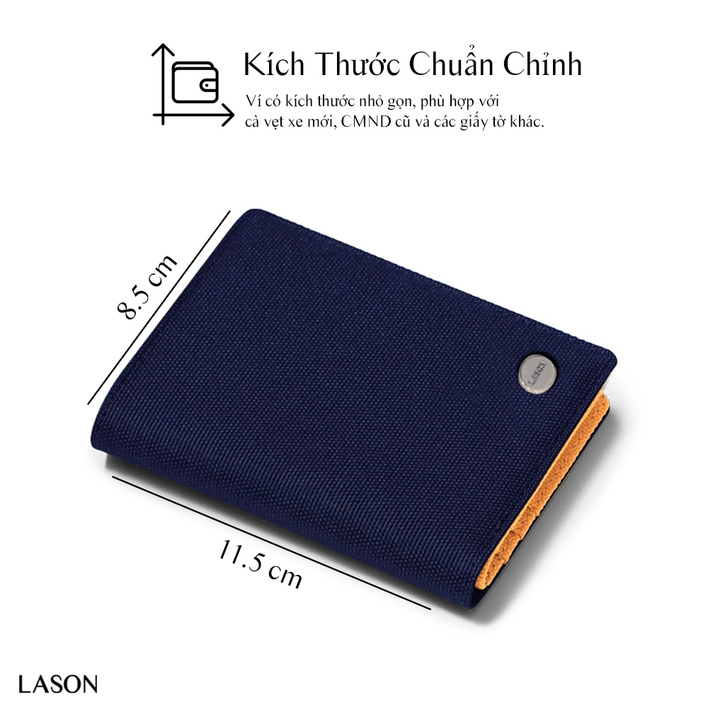 Ví Vải Đựng Tiền MLADEN ĐỨNG Canvas Polyester Nhập Khẩu Cao Cấp Chống Thấm Nước Unisex Nam Nữ Đẹp Chính Hãng LASON