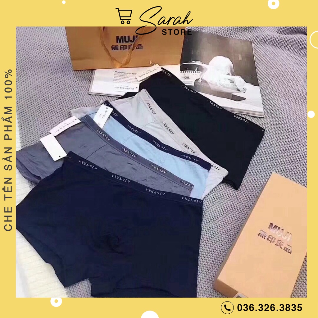 Hộp 5 Quần Sịp Đùi Nam Cotton Cao Cấp Xuất Nhật