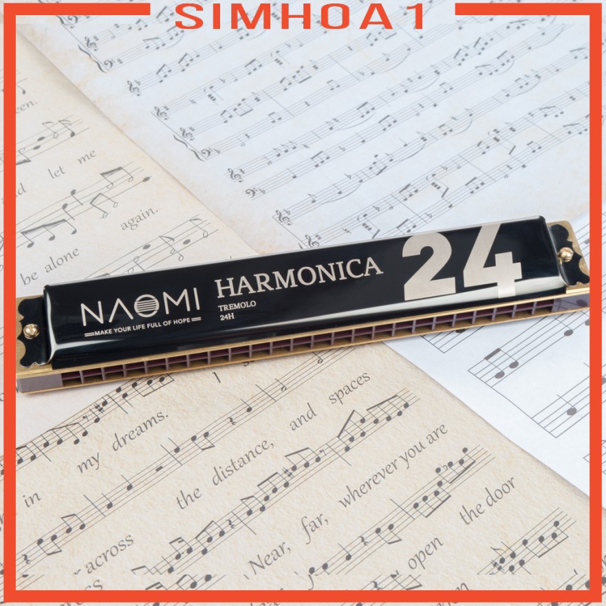 Kèn Harmonica Tremolo 1 24 Lỗ Và Phụ Kiện