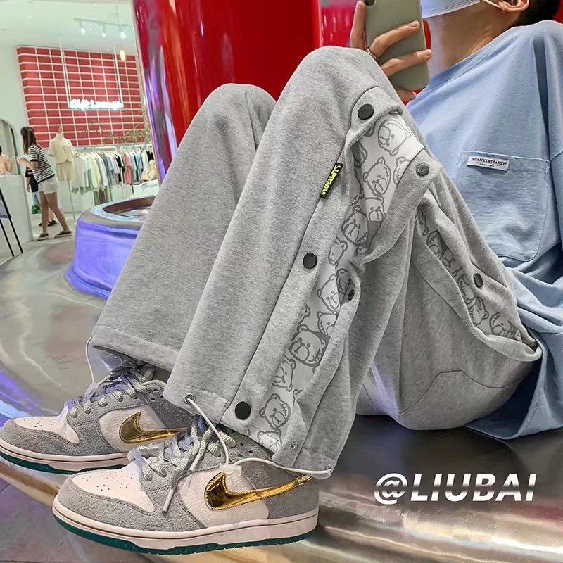 Quần dài ống rộng phong cách hip hop Hàn Quốc hợp thời trang