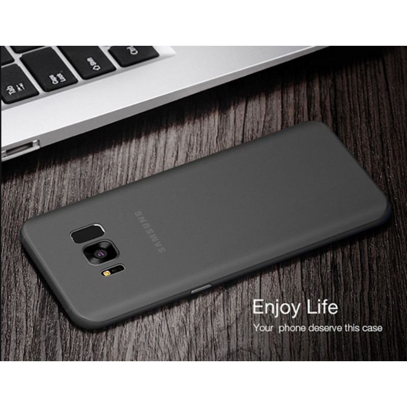 Ốp Lưng Siêu Mỏng Cho Samsung Galaxy S8 ( Không Bị Ố Vàng ) Có 2 Màu Trâng Mờ Và Đen, Ốp Mỏng 0.15mm