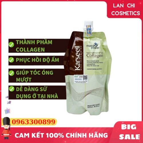 Ủ tóc collagen Karseell 500M - siêu mềm mượt