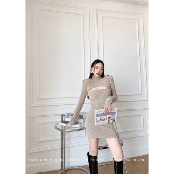 Set Len Rời Váy 2 Dây Mix Áo Cổ Lọ 3 Màu Siêu Xinh Có Ảnh Thật Kèm Video | BigBuy360 - bigbuy360.vn