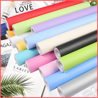 Giấy dán tường một màu có sẵn keo cuộn 0.45*10m