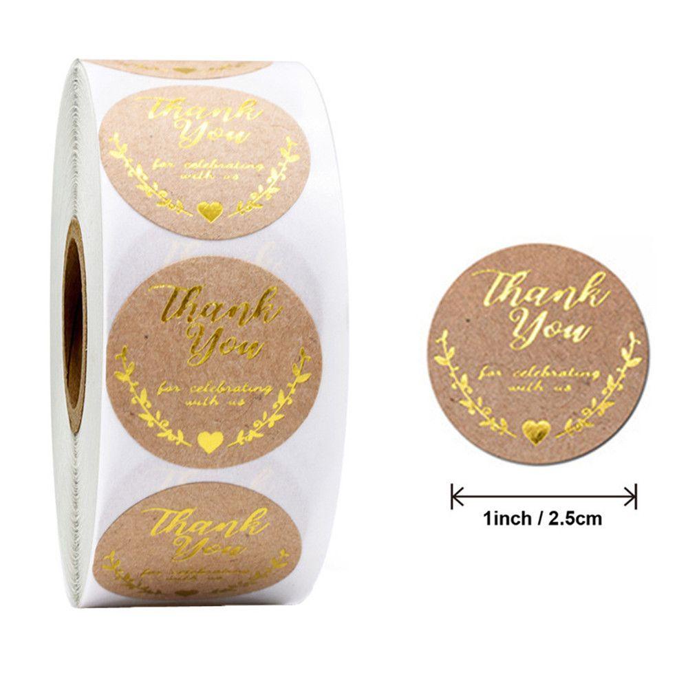 CHOOKEY 500 Sticker Dán Trang Trí Mới Với Họa Tiết Hình Chữ Thank You Theo Phong Cách Retro
