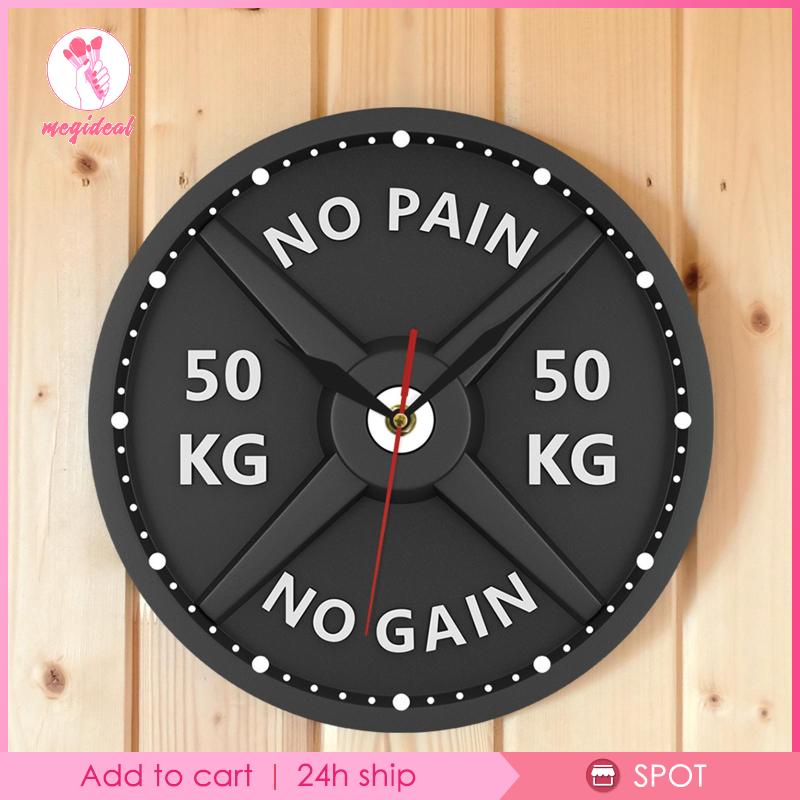 Đồng Hồ Treo Tường Hình Quả Tạ 12 inch Dùng Trang Trí Phòng Gym