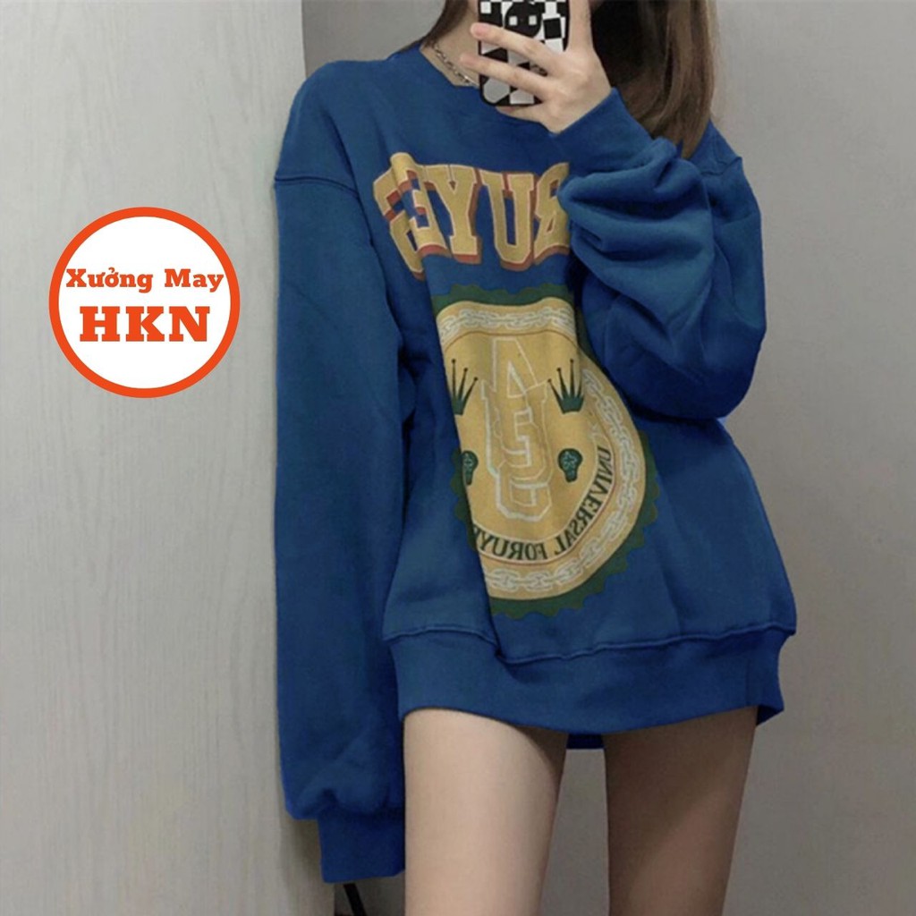 Áo Sweater Nữ Dáng Dài Mốt Che Quần Cá Tính Họa Tiết Đẹp Mã 808 Xưởng May HKN