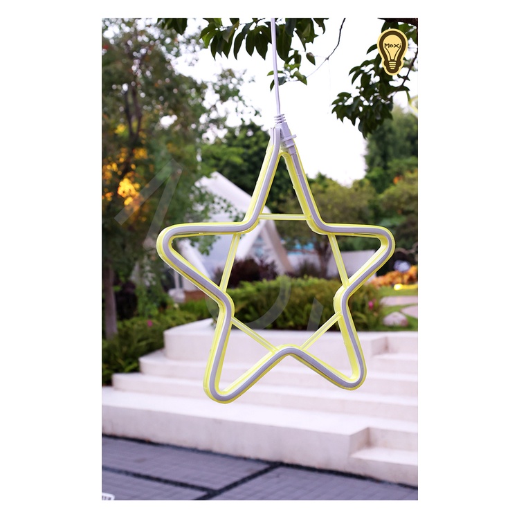 Dây đèn led NEON nhiều mẫu ngôi sao trang trí DECOR  lễ hội NOEL ngoài trời , đường phố , công viên MOXI .