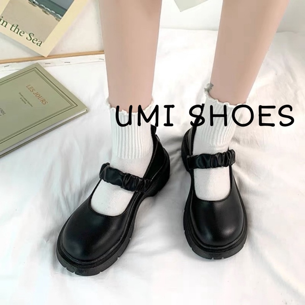 Giày Búp Bê Lolita 4 Cm Dây Chun Ôm Chân Phong Cách Hàn Quốc kiểu mới Retro hot xinh quai nhún ulzzang nhẹ nhàng đế bằng
